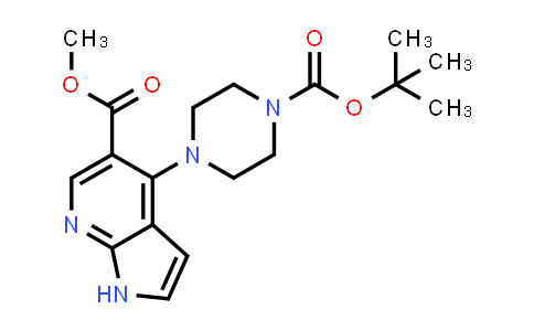 CAS No. 1172067-32-1, 1H-Pyrrolo[2,3-b]pyridine-5-carboxylic acid, 4-[4-[(1,1-dimethylethoxy)carbonyl]-1-piperazinyl]-, methyl ester