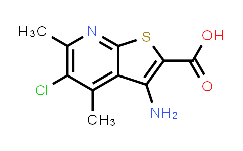 CAS No. 1172244-72-2, 3-Amino-5-chloro-4,6-dimethylthieno[2,3-b]pyridine-2-carboxylic acid