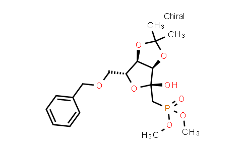 CAS No. 117251-95-3, dimethyl ((3aR,4R,6R,6aR)-6-(benzyloxymethyl)-4-hydroxy-2,2-dimethyltetrahydrofuro[3,4-d][1,3]dioxol-4-yl)methylphosphonate