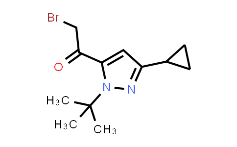 CAS No. 1172850-55-3, 2-Bromo-1-(1-(tert-butyl)-3-cyclopropyl-1H-pyrazol-5-yl)ethan-1-one