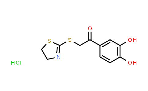 CAS No. 1173023-52-3, Ethanone, 2-[(4,5-dihydro-2-thiazolyl)thio]-1-(3,4-dihydroxyphenyl)-, hydrochloride (1:1)