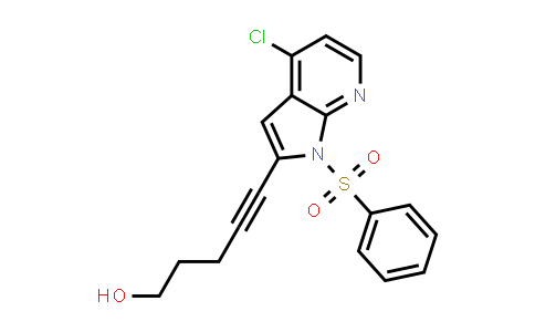 CAS No. 1173657-05-0, 4-Pentyn-1-ol, 5-[4-chloro-1-(phenylsulfonyl)-1H-pyrrolo[2,3-b]pyridin-2-yl]-