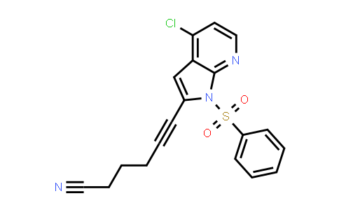 CAS No. 1173657-08-3, 5-Hexynenitrile, 6-[4-chloro-1-(phenylsulfonyl)-1H-pyrrolo[2,3-b]pyridin-2-yl]-