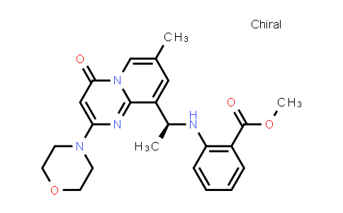 CAS No. 1173900-38-3, (S)-methyl 2-(1-(7-methyl-2-morpholino-4-oxo-4H-pyrido[1,2-a]pyrimidin-9-yl)ethylamino)benzoate