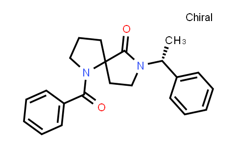 CAS No. 1174009-58-5, 1,7-Diazaspiro[4.4]nonan-6-one, 1-benzoyl-7-[(1R)-1-phenylethyl]-