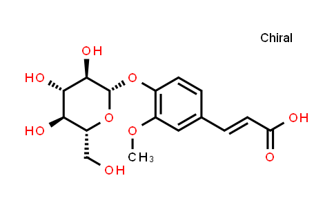 CAS No. 117405-51-3, (2E)-3-[4-(beta-D-Glucopyranosyloxy)-3-methoxyphenyl]-2-propenoic acid