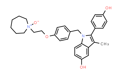 CAS No. 1174289-22-5, 1-[[4-[2-(Hexahydro-1-oxido-1H-azepin-1-yl)ethoxy]phenyl]methyl]-2-(4-hydroxyphenyl)-3-methyl-1H-indol-5-ol