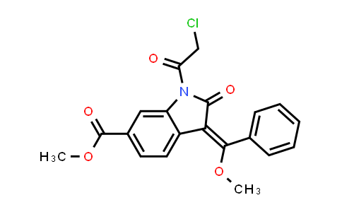 CAS No. 1174335-83-1, (E)-methyl 1-(2-chloroacetyl)-3-(methoxy(phenyl)methylene)-2-oxoindoline-6-carboxylate