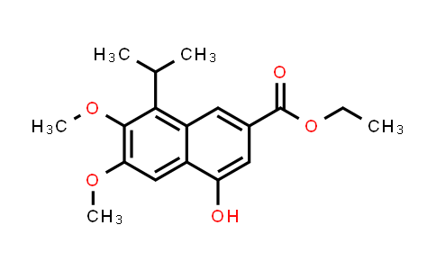 CAS No. 1174764-48-7, Ethyl 4-hydroxy-8-isopropyl-6,7-dimethoxy-2-naphthoate