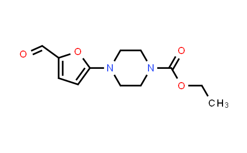 CAS No. 1175653-32-3, Ethyl 4-(5-formyl-2-furyl)piperazine-1-carboxylate