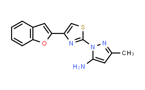 CAS No. 1176583-70-2, 1-[4-(1-Benzofuran-2-yl)-1,3-thiazol-2-yl]-3-methyl-1H-pyrazol-5-amine