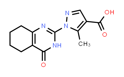 CAS No. 1177204-21-5, 5-Methyl-1-(4-oxo-3,4,5,6,7,8-hexahydroquinazolin-2-yl)-1H-pyrazole-4-carboxylic acid