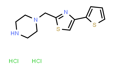 CAS No. 1177319-77-5, 2-(Piperazin-1-ylmethyl)-4-(thiophen-2-yl)thiazole dihydrochloride