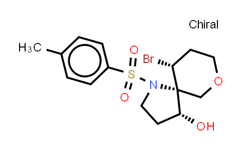 CAS No. 117754-65-1, 7-Oxa-1-azaspiro[4.5]decan-4-ol, 10-bromo-1-[(4-methylphenyl)sulfonyl]-, [4a,5a(R*)]- (9CI)