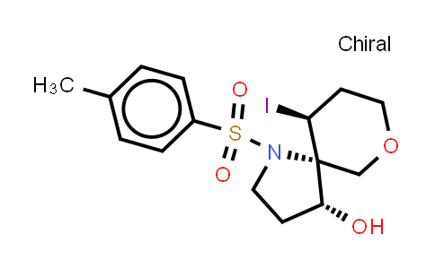 CAS No. 117754-66-2, 7-氧杂-1-氮杂螺[4.5]癸烷-4-醇，10-碘-1-[（4-甲基苯基）磺酰基]-，\n