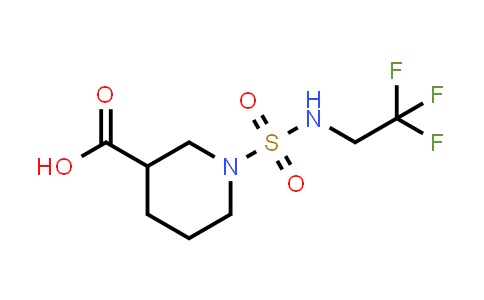 CAS No. 1178275-82-5, 1-(N-(2,2,2-Trifluoroethyl)sulfamoyl)piperidine-3-carboxylic acid