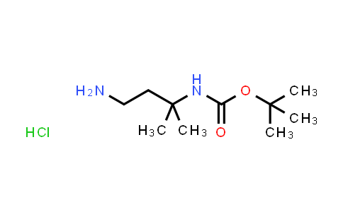 CAS No. 1179359-61-5, tert-Butyl (4-amino-2-methylbutan-2-yl)carbamate hydrochloride