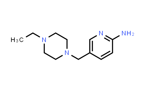 CAS No. 1180132-17-5, 5-((4-Ethylpiperazin-1-yl)methyl)pyridin-2-amine