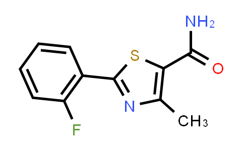 CAS No. 1181638-58-3, 2-(2-Fluorophenyl)-4-methyl-1,3-thiazole-5-carboxamide