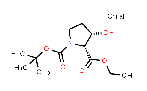 CAS No. 118449-01-7, 1-tert-Butyl 2-ethyl (2R,3S)-3-hydroxypyrrolidine-1,2-dicarboxylate