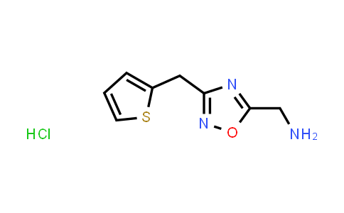 CAS No. 1185294-88-5, (3-(Thiophen-2-ylmethyl)-1,2,4-oxadiazol-5-yl)methanamine hydrochloride