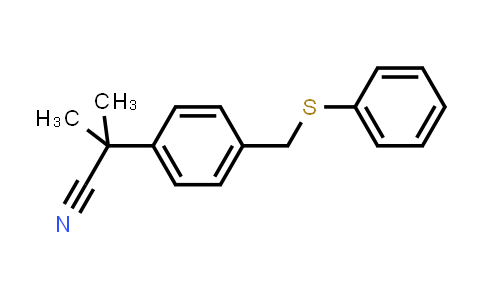 CAS No. 1185311-16-3, 2-Methyl-2-(4-((phenylthio)methyl)phenyl)propanenitrile