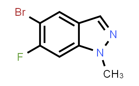 CAS No. 1185767-06-9, 5-Bromo-6-fluoro-1-methyl-1H-indazole