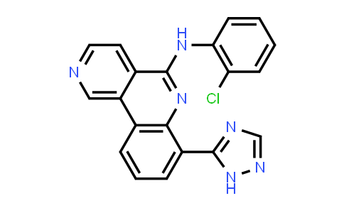 CAS No. 1186040-65-2, Benzo[c]-2,6-naphthyridin-5-amine, N-(2-chlorophenyl)-7-(1H-1,2,4-triazol-5-yl)-