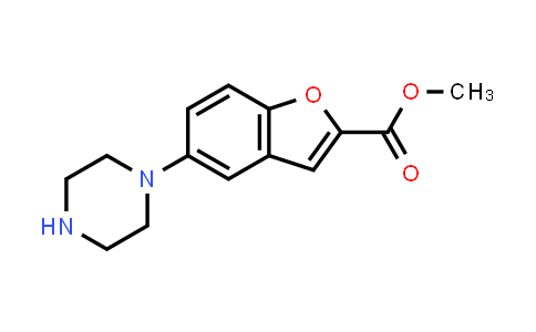 CAS No. 1186225-86-4, Methyl 5-(piperazin-1-yl)benzofuran-2-carboxylate