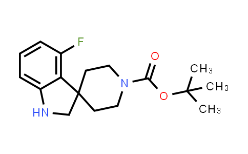 CAS No. 1186433-50-0, tert-Butyl 4-fluorospiro[indoline-3,4'-piperidine]-1'-carboxylate