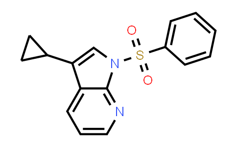 CAS No. 1186502-00-0, 1H-Pyrrolo[2,3-b]pyridine, 3-cyclopropyl-1-(phenylsulfonyl)-