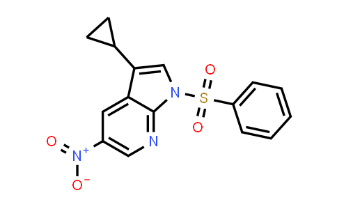 MC509731 | 1186502-01-1 | 1H-Pyrrolo[2,3-b]pyridine, 3-cyclopropyl-5-nitro-1-(phenylsulfonyl)-