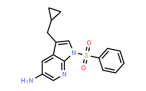 1186502-05-5 | 1H-Pyrrolo[2,3-b]pyridin-5-amine, 3-(cyclopropylmethyl)-1-(phenylsulfonyl)-