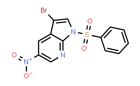 1186502-07-7 | 1H-Pyrrolo[2,3-b]pyridine, 3-bromo-5-nitro-1-(phenylsulfonyl)-