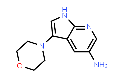 CAS No. 1186502-11-3, 1H-Pyrrolo[2,3-b]pyridin-5-amine, 3-(4-morpholinyl)-