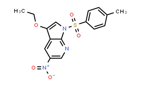 CAS No. 1186502-14-6, 1H-Pyrrolo[2,3-b]pyridine, 3-ethoxy-1-[(4-methylphenyl)sulfonyl]-5-nitro-