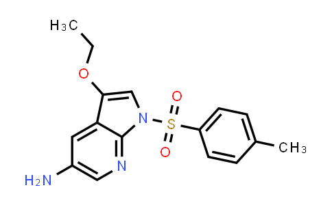 CAS No. 1186502-15-7, 1H-Pyrrolo[2,3-b]pyridin-5-amine, 3-ethoxy-1-[(4-methylphenyl)sulfonyl]-