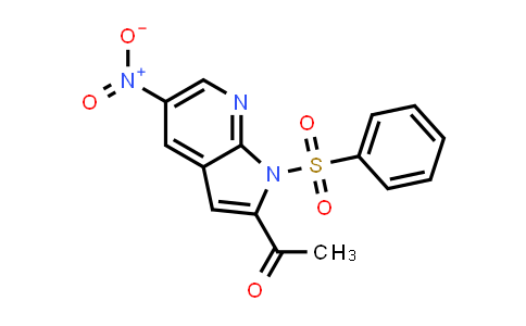 CAS No. 1186502-32-8, Ethanone, 1-[5-nitro-1-(phenylsulfonyl)-1H-pyrrolo[2,3-b]pyridin-2-yl]-