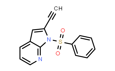 CAS No. 1186502-44-2, 1H-Pyrrolo[2,3-b]pyridine, 2-ethynyl-1-(phenylsulfonyl)-
