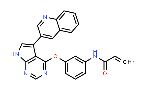 CAS No. 1186660-79-6, 2-Propenamide, N-[3-[[5-(3-quinolinyl)-7H-pyrrolo[2,3-d]pyrimidin-4-yl]oxy]phenyl]-