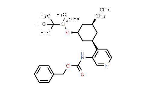 CAS No. 1187055-99-7, Rel-benzyl (4-((1r,3s,5s)-3-((tert-butyldimethylsilyl)oxy)-5-methylcyclohexyl)pyridin-3-yl)carbamate