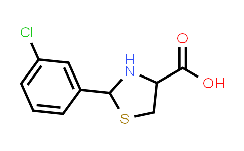 CAS No. 118721-55-4, 2-(3-Chlorophenyl)-1,3-thiazolidine-4-carboxylic acid