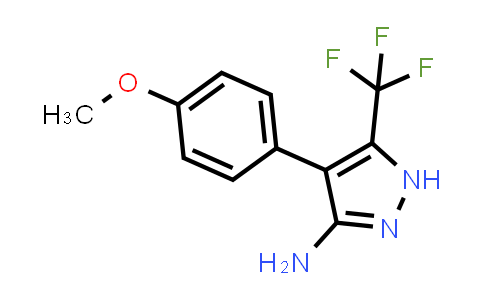 CAS No. 1187349-26-3, 4-(4-Methoxyphenyl)-5-(trifluoromethyl)-1H-pyrazol-3-amine