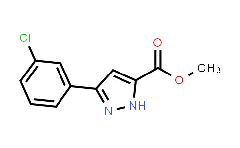 CAS No. 1187360-62-8, Methyl 3-(3-chlorophenyl)-1H-pyrazole-5-carboxylate