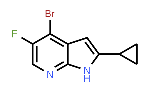 CAS No. 1187449-21-3, 1H-Pyrrolo[2,3-b]pyridine, 4-bromo-2-cyclopropyl-5-fluoro-