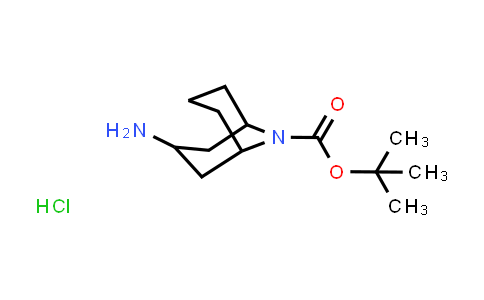 CAS No. 1187927-41-8, tert-Butyl 3-amino-9-azabicyclo[3.3.1]nonane-9-carboxylate hydrochloride