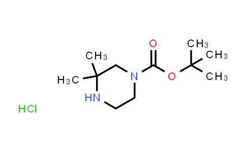 CAS No. 1187931-03-8, tert-Butyl 3,3-dimethylpiperazine-1-carboxylate hydrochloride