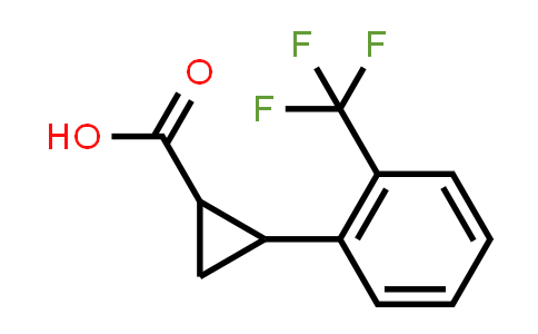 CAS No. 1187933-13-6, 2-(2-(Trifluoromethyl)phenyl)cyclopropanecarboxylic acid