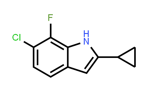 CAS No. 1188182-26-4, 6-Chloro-2-cyclopropyl-7-fluoro-1H-indole