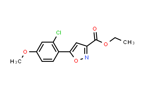 CAS No. 1188200-41-0, Ethyl 5-(2-chloro-4-methoxyphenyl)isoxazole-3-carboxylate